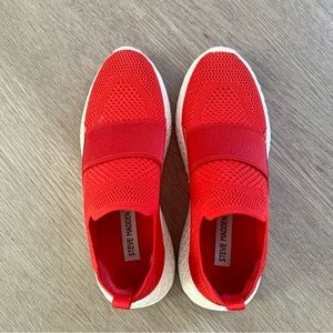 Steve Madden Red Ritz Slio On Sneakers